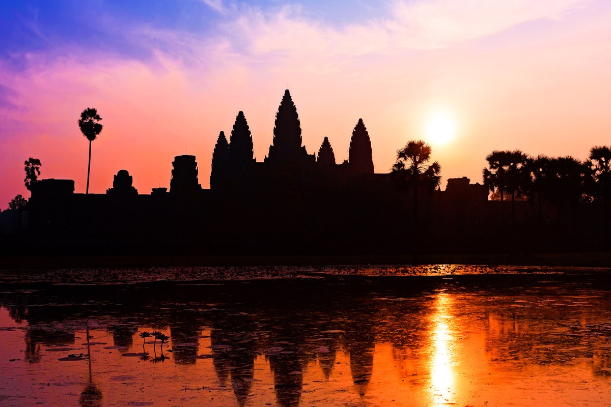Betrachten Sie den Hebel und die Sonnenliege im Tempel von Angkor (Quelle Ceetiz) 