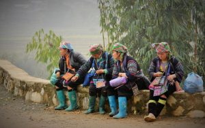 Hmong-Ethnie am Montag im Norden Vietnams