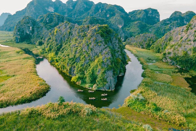 Das Nationalreservat von Van Long, Ninh Binh.