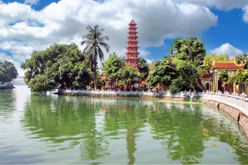 Lac de l&#39;Ouest (Ho Tay) liegt in Hanoi