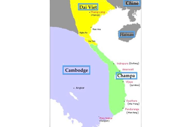 Territoire Champa vor der Annexion durch Vietnam