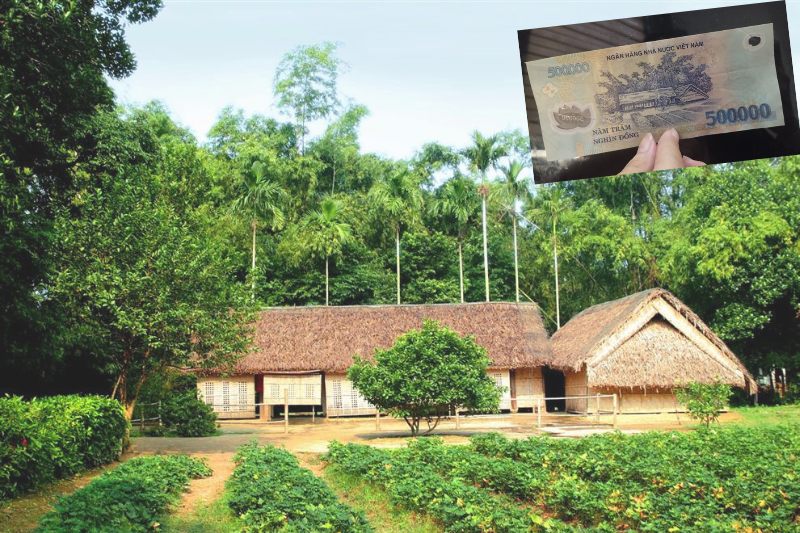 Monnaie au Vietnam: Le Village de Sen auf Billets von 500.000 VND 