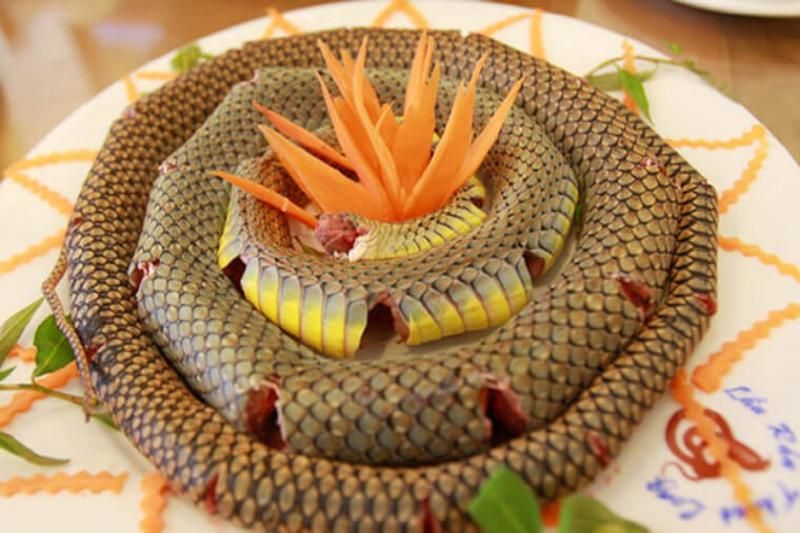 top des plats vietnamiens insolites - viande de serpent