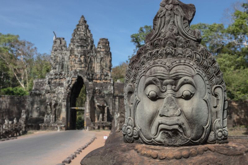 schöne skupturen in angkor