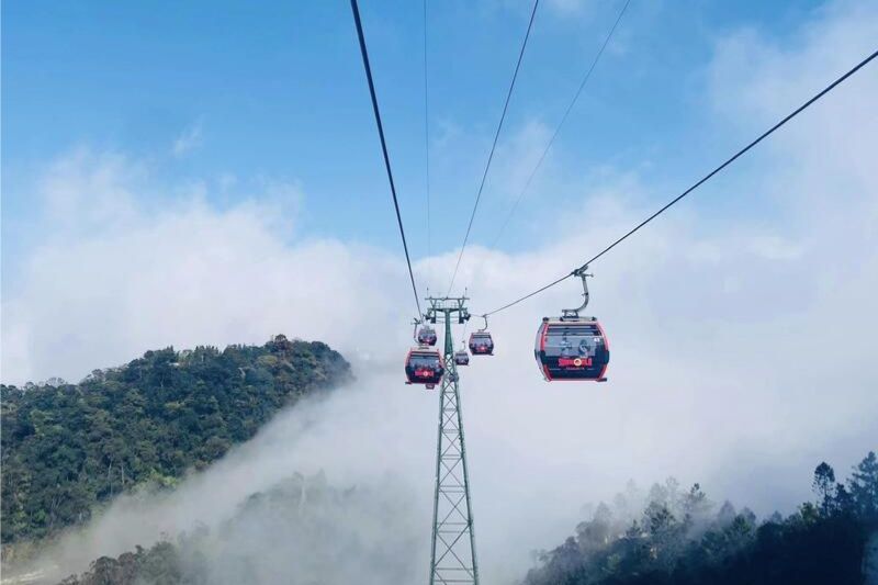 beeindruckende weite der gondelbahn ba na hills