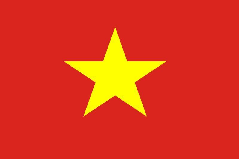 vietnamesische flagge sowie die flagge des heutigen vietnams