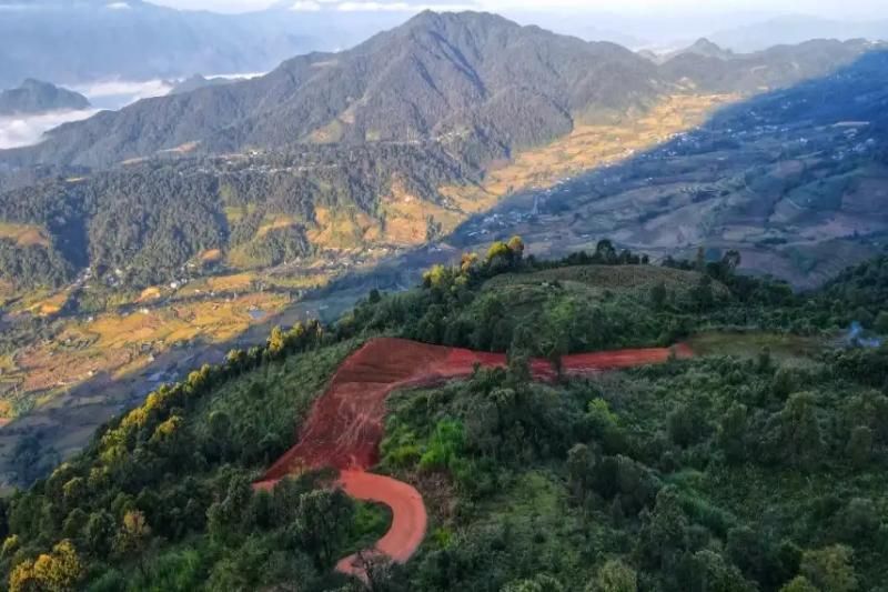 die landschaft in si thau chai lai chau