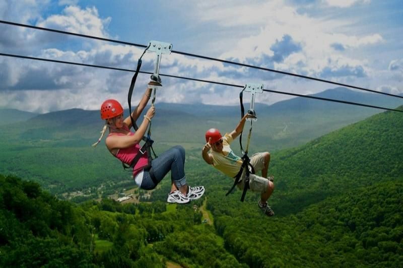 die tourismuszone hoa phu thanh bietet ein aufregendes zipline-abenteuer