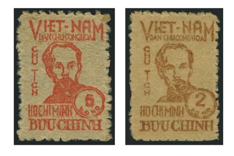 die von nguyen sang entworfene briefmarkenserie zum 59. geburtstag von präsident hồ chí minh