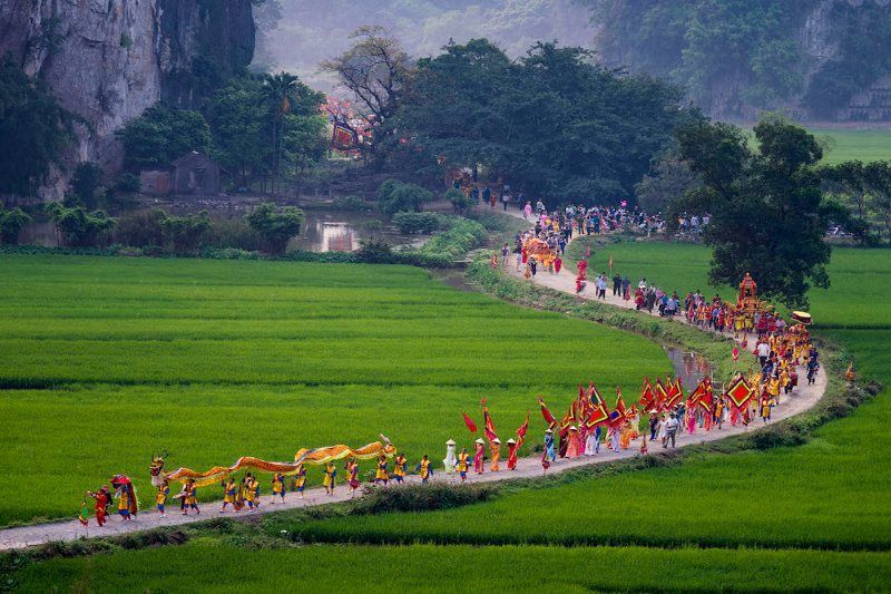 party im thai-vi-tempel, ninh binh