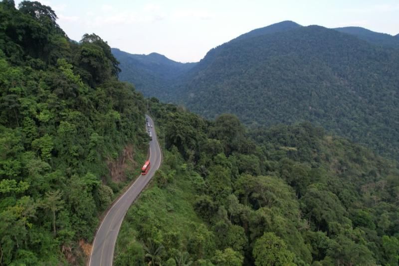 wunderschöne aussicht von oben in bao loc, lam dong