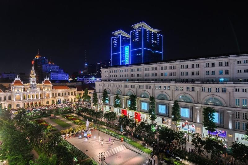 die fußgängerzone von nguyen hue in ho-chi-minh-stadt