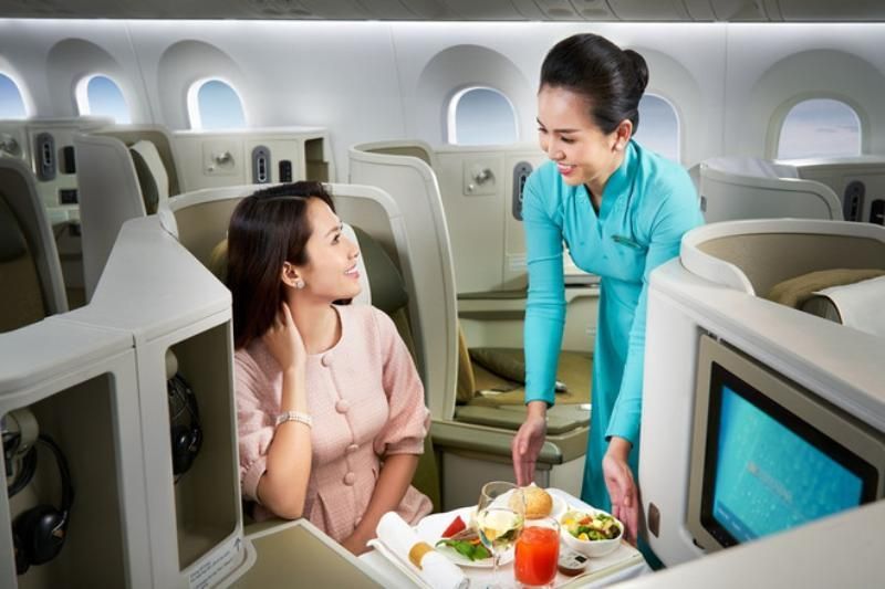 ein flug in der business class mit vietnam airlines