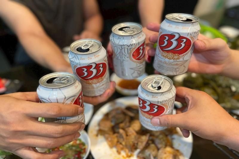 Bier 333 - sehr beliebt im Süden Vietnams