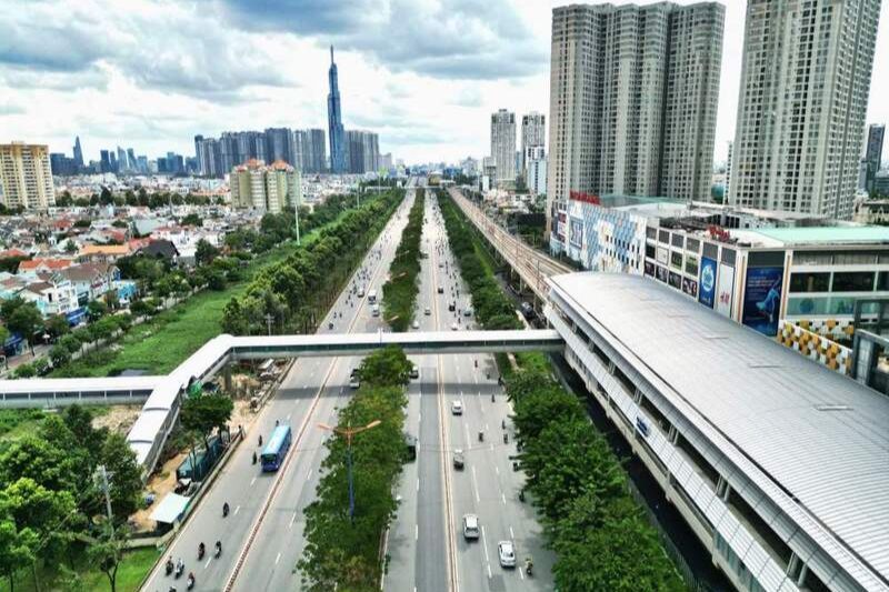 Die Linie verbindet den Osten der Stadt mit dem Zentrum von Ho-Chi-Minh-Stadt.