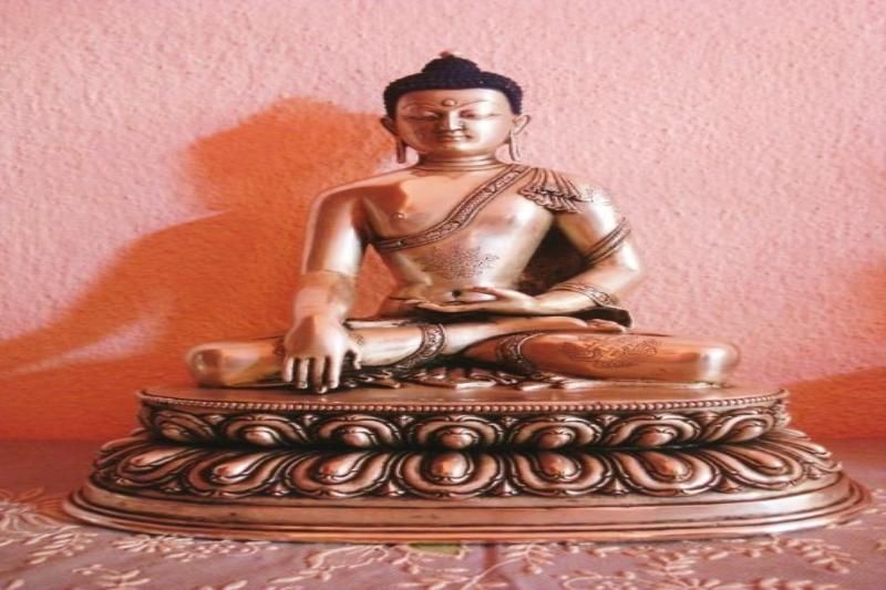 Geste, die die Erde als Zeugen nimmt. Quelle: shakyahandicraft.com