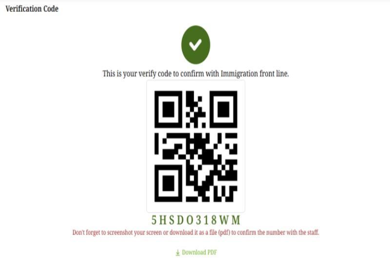 Einreise nach Laos: QR-Code auf der Plattform erstellen und speichern