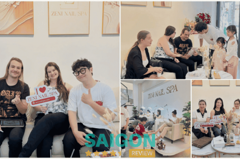 Touristen genießen eine Vietnam-Nägel-Session während ihrer Reise durch Vietnam (Quelle: Zeni Nail Spa)