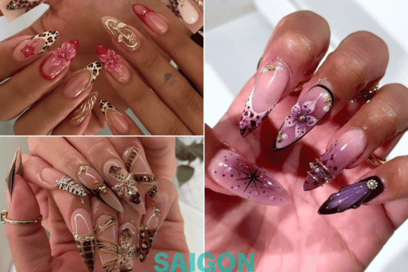 verschiedene Dienstleistungen, die in einem Vietnam Nails Salon verfügbar sind.