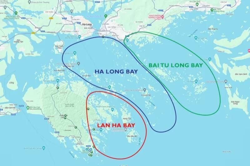 Halong-Bucht mit 3 Inseln
